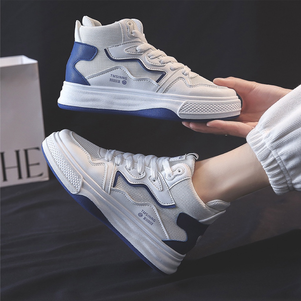 Giày Sneaker Nữ Cổ Cao BLUEWIND Đế Mềm Tôn dáng, Giày Thể Thao Nữ Dáng Hàn Quốc 68841