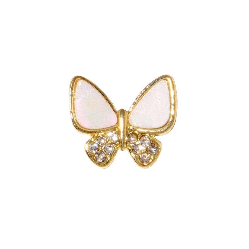 [Hàng mới về] Phụ kiện đính móng trang trí nghệ thuật đính ngọc trai giả hình hoa/bướm/mặt trăng/nơ diy