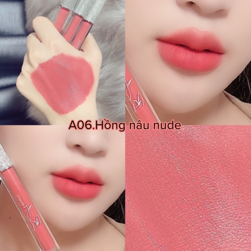 Son kem lì không chì bền màu lâu trôi BA Luxury màu Hồng nâu nude - A06 màu son nhẹ nhàng tự nhiên