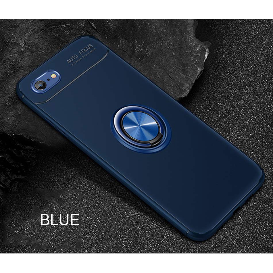 Ốp điện thoại mắt nhám kèm nhẫn đỡ cho iPhone 6 6S 7 8 PLUS X XS XR MAX