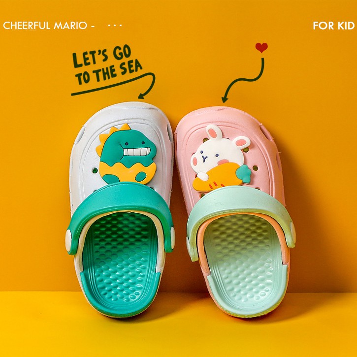 Dép Sandal Cheerful Mario Siêu Mềm Nhẹ Cho Bé Trai Bé Gái (DTE004)