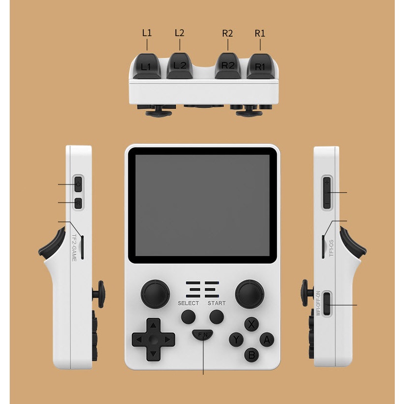 Máy chơi game retro Powkiddy RGB20S – Chơi game PSP/PS1/NDS/NES/SNES/FBA/MAME/NEOGEO/CPS/DREAMCAST/N64/SEGA/GBA/GBC...