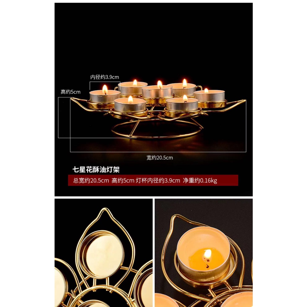 [PBMC]Đế nến hoa sen 7 ngọn HK thấp (DJ05) (Chiếc)