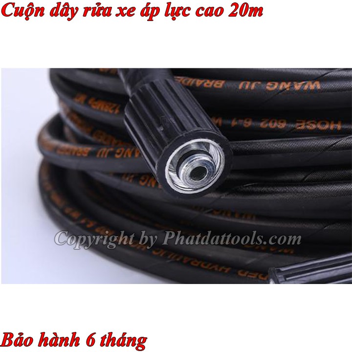 Dây rửa xe cao áp 20m đen 22x22