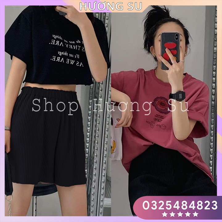 Quần short dập li thiết kế Hàn Quốc Hương Su-(PVN1726)