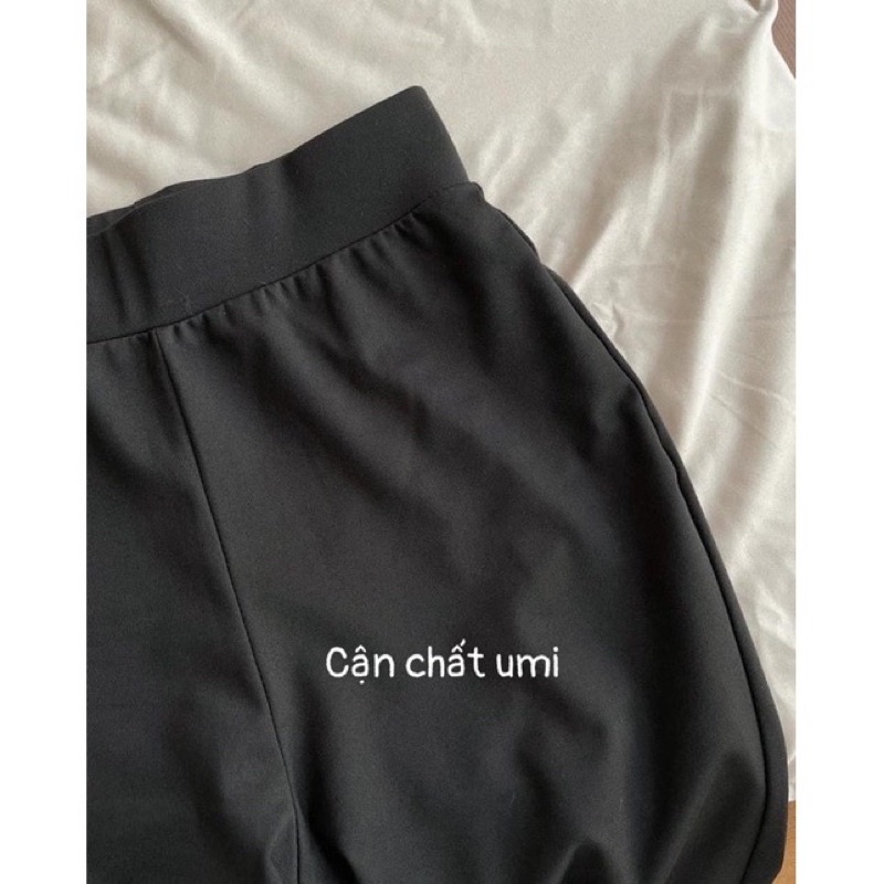 Quần legging loe chất uni hàn-siêu hack dáng sieu đẹp