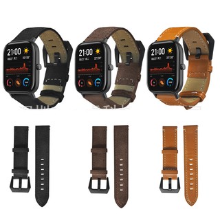 Dây đeo bằng da thay thế dành cho đồng hồ Amazfit GTS 20MM phong cách vintage thanh lịch