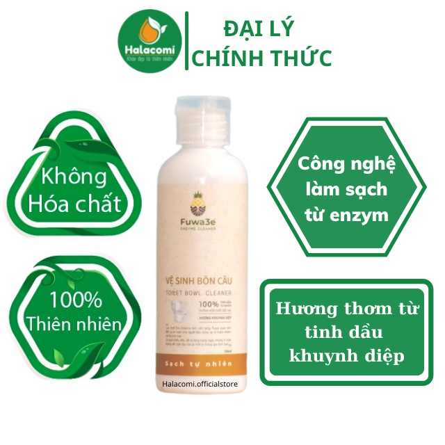 Nước Tẩy Bồn Cầu Hữu Cơ Fuwa3e 100ml Sạch Cặn Bẩn, Diệt Khuẩn, Hương Thơm Từ Tịnh Dầu Khuynh Diệp_halacomi.officialstore