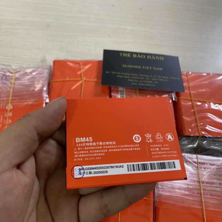 Pin Xiaomi Redmi Note 2 Mã BM45 3020MAH