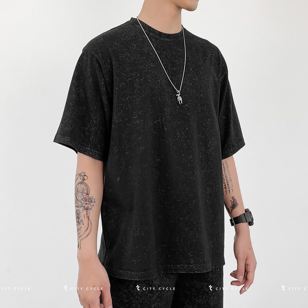 Áo thun local brand Denim khói City Cycle phông tay lỡ Unisex form rộng in hình