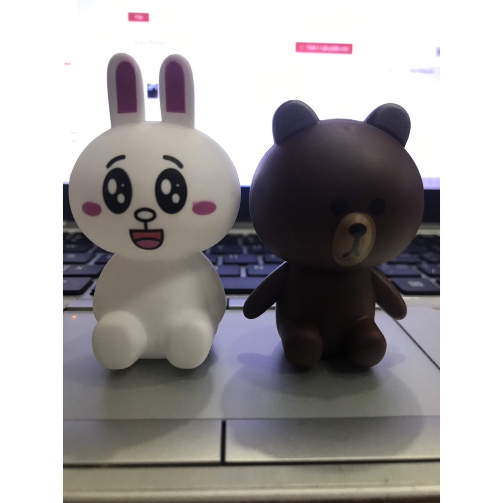 Bộ đôi thỏ gấu trang trí bánh - Ngồi