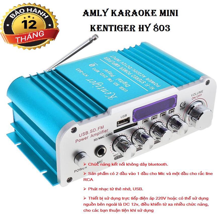 Amply Nào Tốt, Amply 12V, Amly mini Karaoke Kentiger HY 803 Công Suất Lớn Âm Thanh Hay, Âm Bass Chuẩn z