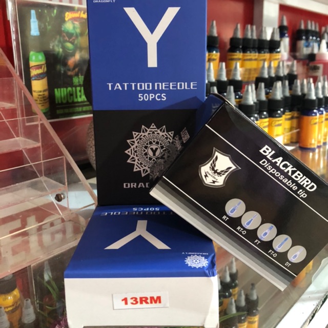 50 kim xăm tattoo 13RM kèm ngòi nhựa dẫn kim