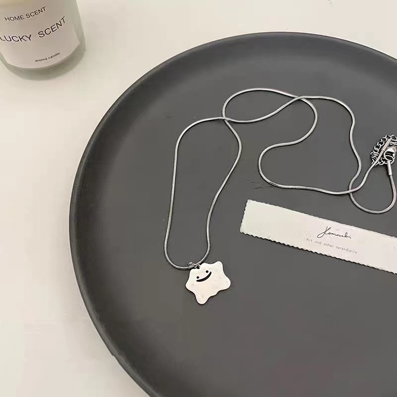 Dây Chuyền Thép Titan Mặt Hình Quái Vật Phong Cách Hip Hop Thời Trang Hàn Quốc