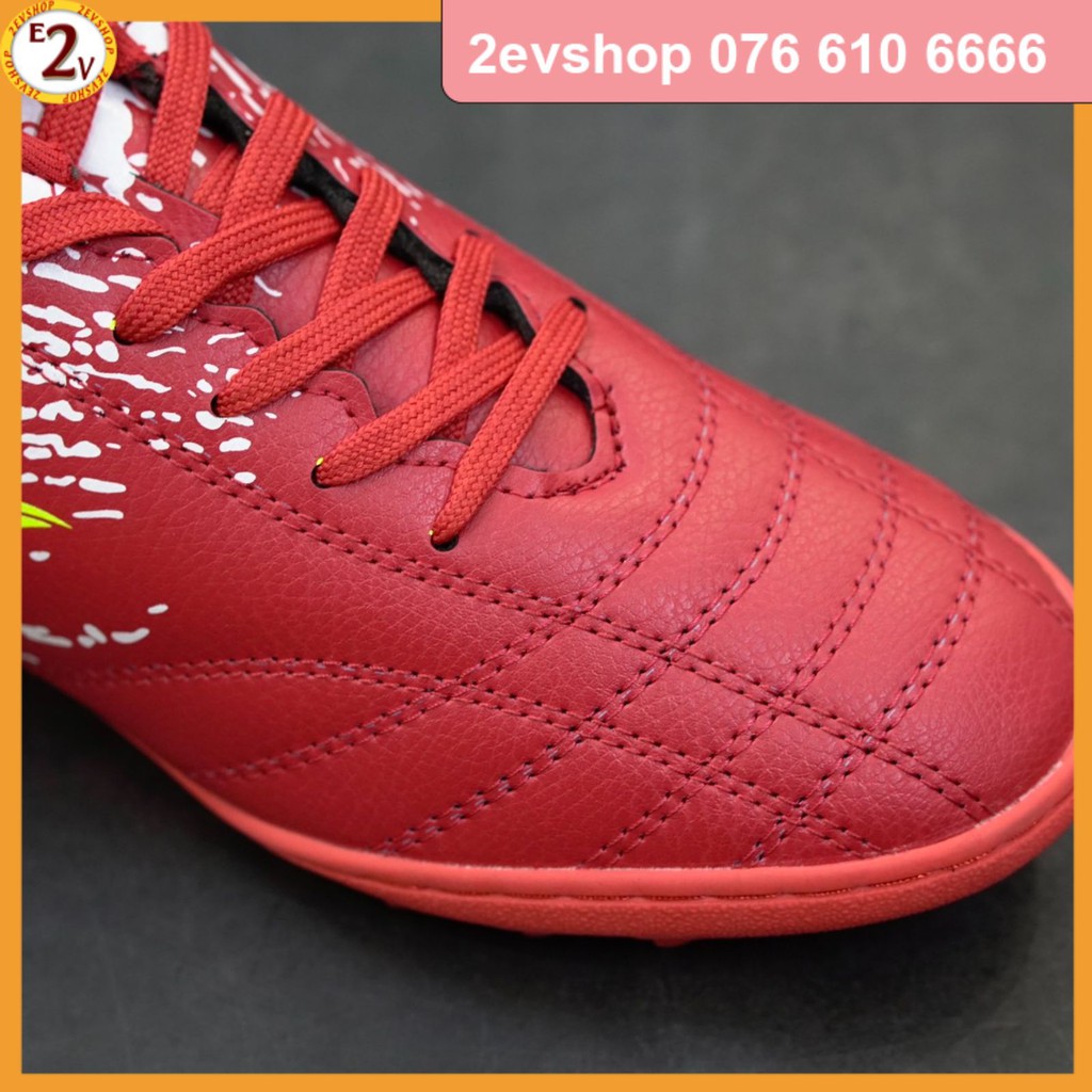Giày đá bóng thể thao nam Mira Power Đỏ dẻo nhẹ, giày đá banh cỏ nhân tạo chất lượng - 2EV