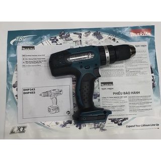 Máy khoan búa vặn vít dùng pin makita dhp453z 18v