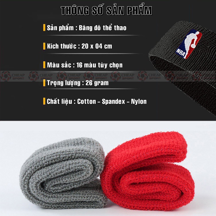 Băng Đô NBA HeadBand Bóng Rổ Băng Trán Thể Thao Dùng Cho Tập Gym Bóng Chuyền Cầu lông Tennis Băng Đầu Thấm Chặn Mồ Hôi