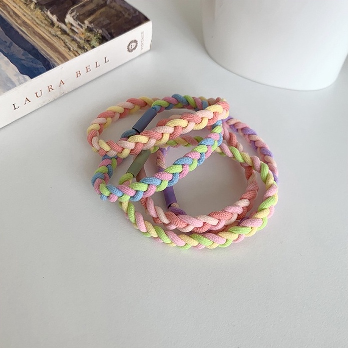 Cột Tóc Bện Dây LIN Nhiều Màu Dễ Thương Ins