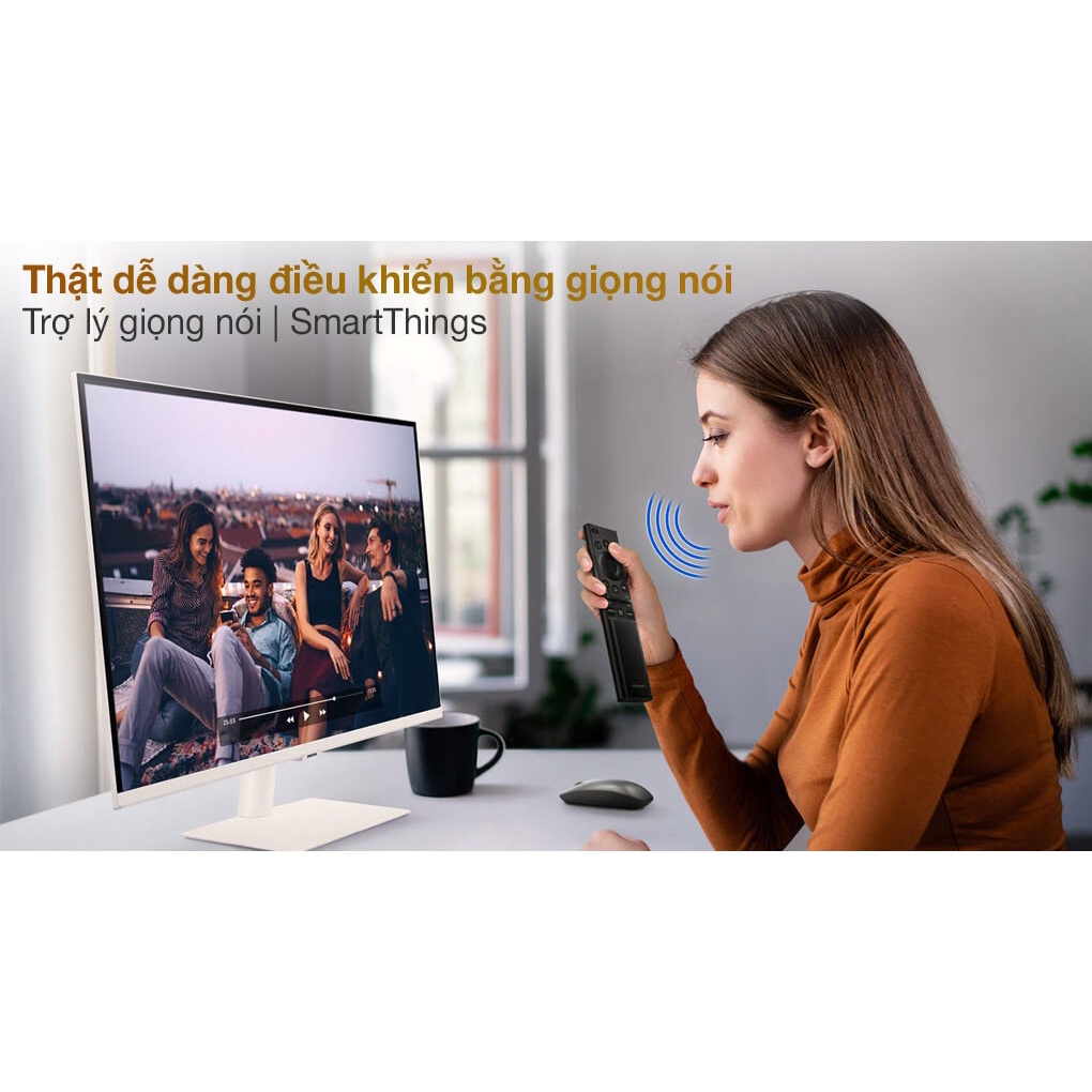 Màn Hình Thông Minh Smart Monitor Samsung LS27AM501NEXXV 27inch/Full HD (1920x1080) 8ms/60Hz/VA/Tích Hợp Loa/Hệ Điều Hàn