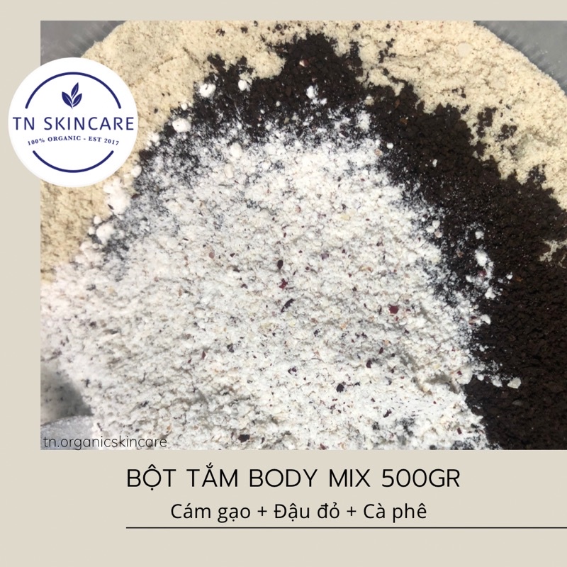 Bột Cám gạo Đậu đỏ Cà phê Nguyên chất 500gr Tắm dưỡng toàn thân 100% Handmade | BigBuy360 - bigbuy360.vn