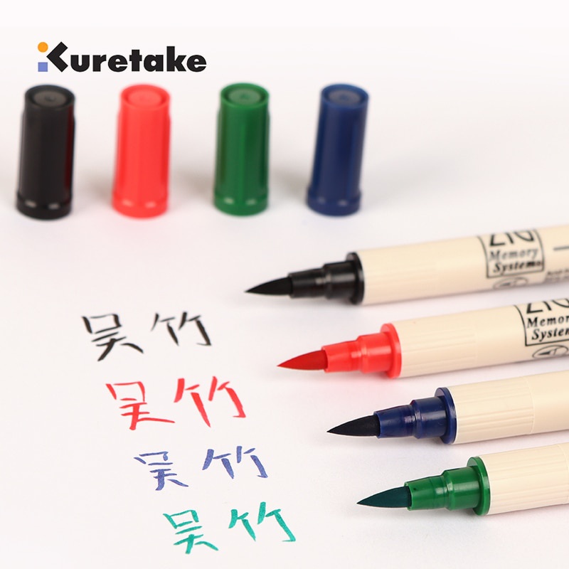 Bút lông đánh dấu ANGEL MARK 7700 hai đầu hai màu sắc kết hợp gradient mực nước mềm mại chống thấm nước đậm nét tiện lợi