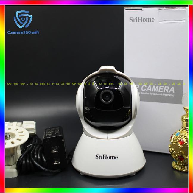 Camera Srihome SH025 - 2MP FHD - Kết nối wifi - Đàm thoại hai chiều - Xem 4 Camera Trên 1 Màn Hình