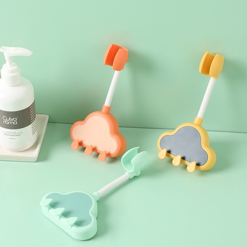 Giá Đỡ Đầu Vòi Hoa Sen Cố Định Không Cần Đục Lỗ Có Thể Điều Chỉnh Kèm Móc Treo Cho Nhà Tắm