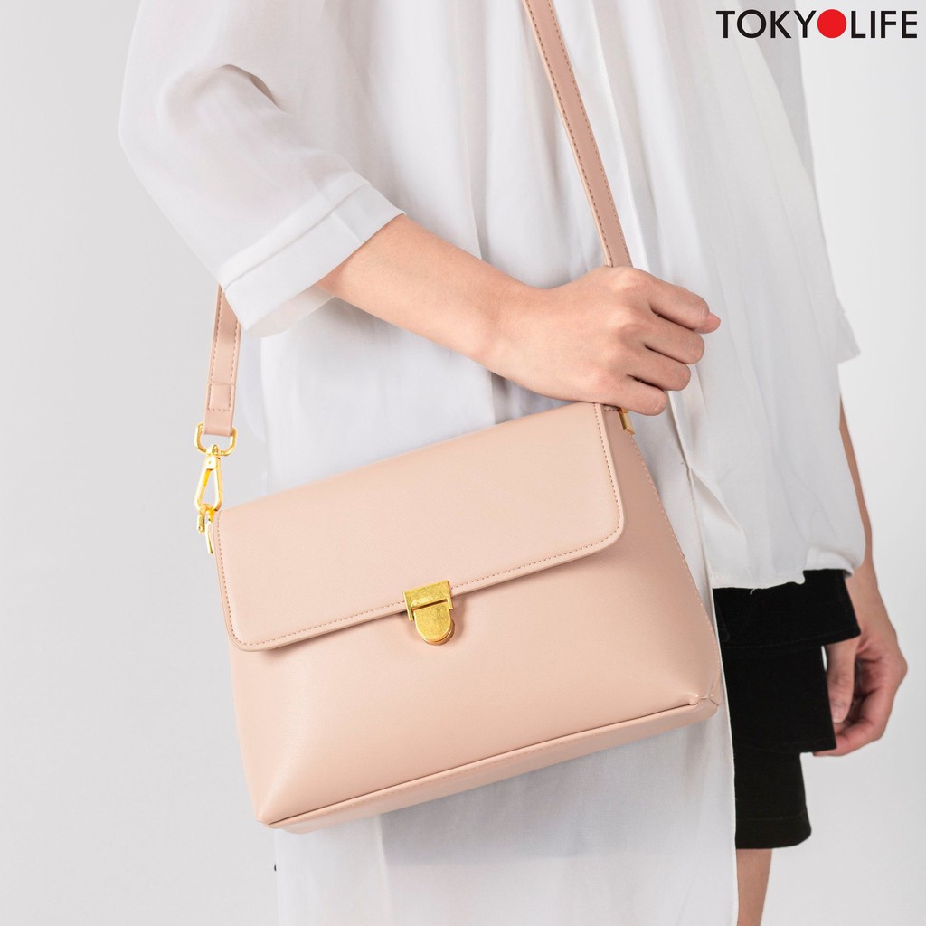 Túi xách nữ đẹp đeo chéo nữ thời trang công sở cao cấp da PU TOKYOLIFE E9BAG204I