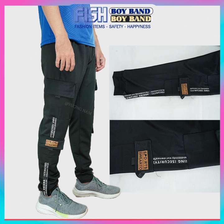 Quần jogger nam cao cấp vải UMY co giãn túi hộp đen trẻ trung năng động FF74L