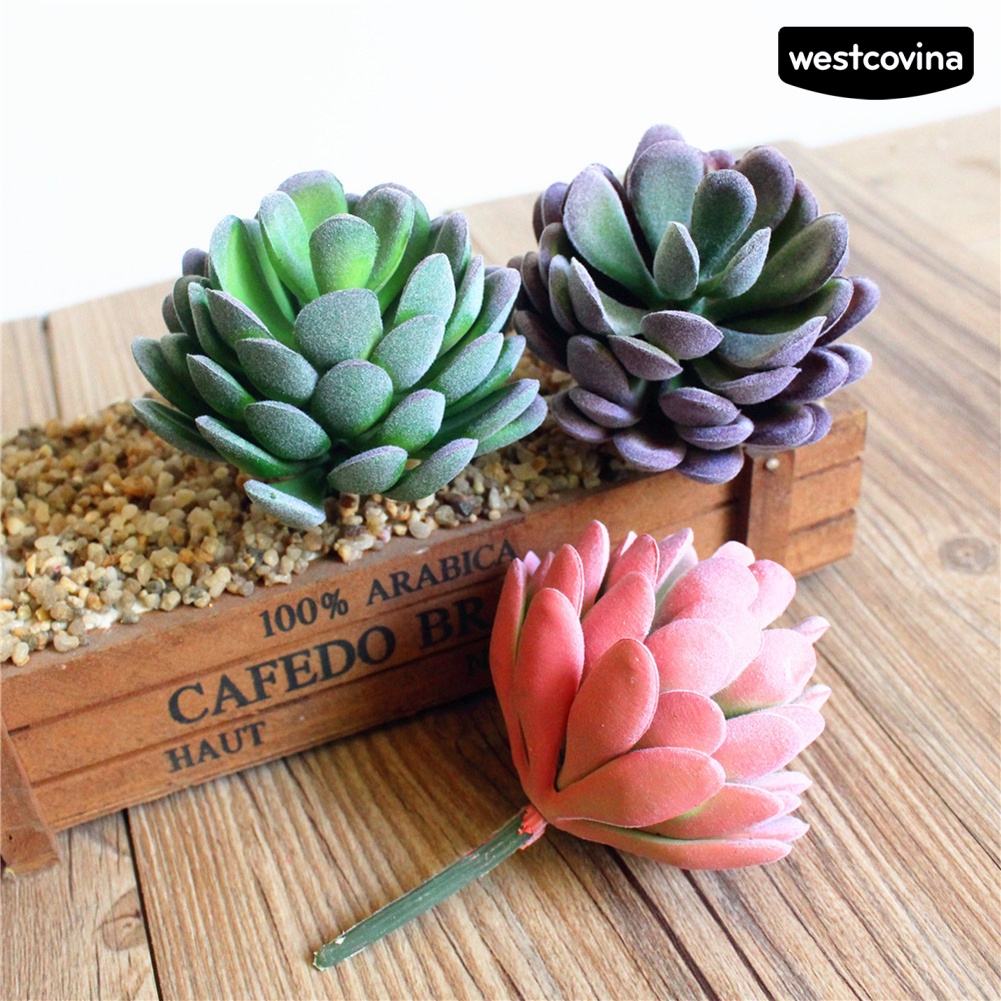 Cây sen đá giả trang trí nhà ở quán cà phê