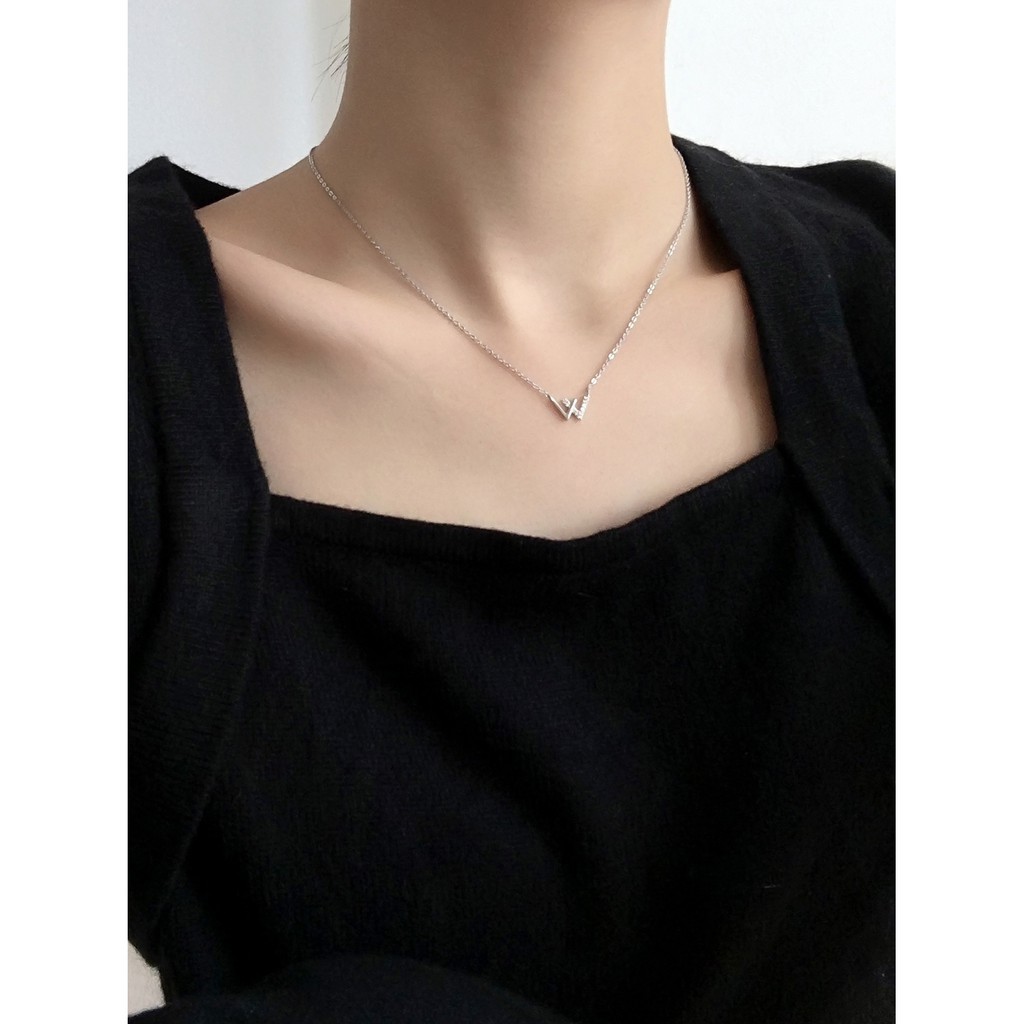 vòng cổ Mặt Chữ V Đính Đá Zircon B75