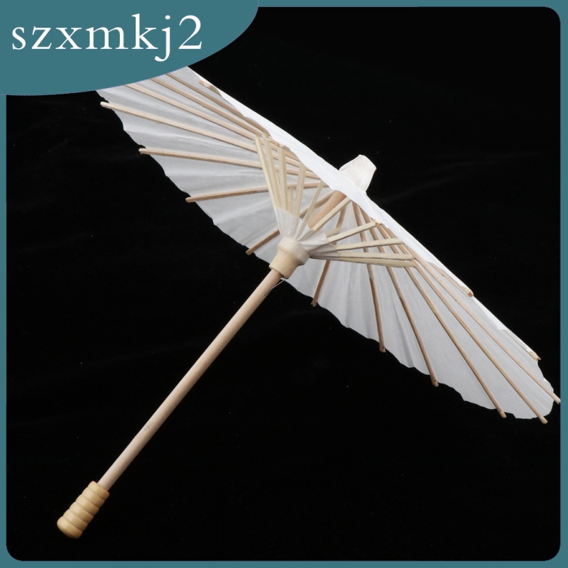 [szxmkj2] Dù Giấy Sơn Dầu Mini 1 / 3 BJD Chưa Sơn Trang Trí Nghệ Thuật DIY