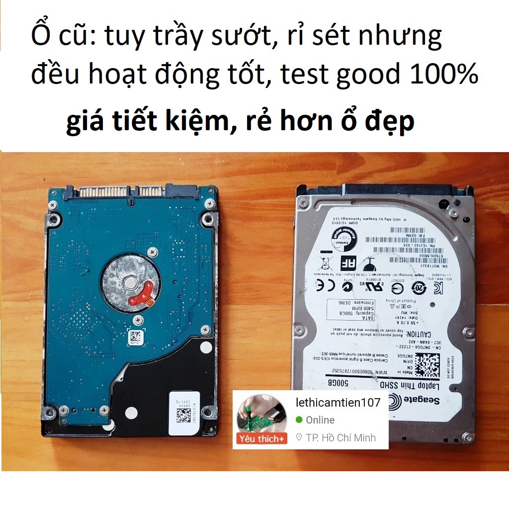 Ổ cứng laptop 500gb hdd 250gb 320GB 160GB 80GB 120GB hàng kho Nhật rã máy bảo hành 6 tháng