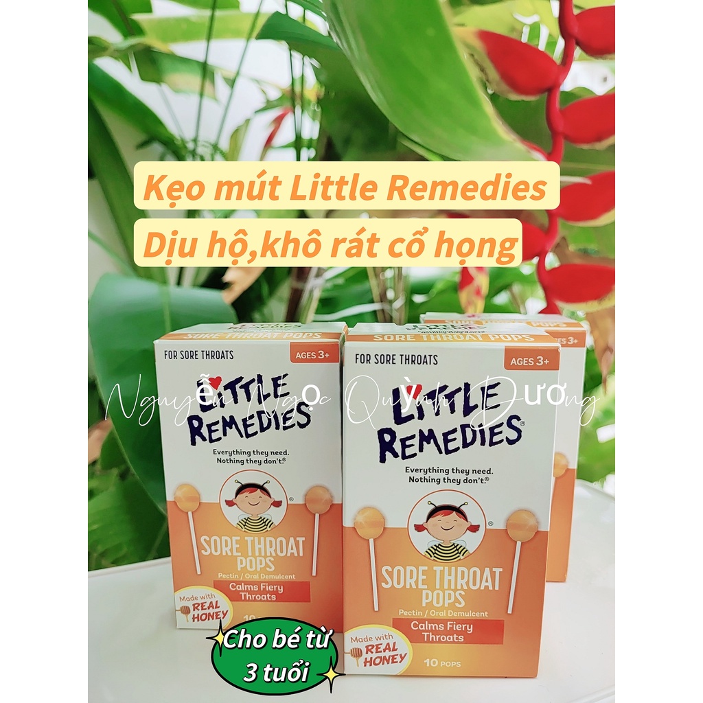 Kẹo mút ngậm ho cho bé Little Remedies 10 chiếc - SHOPLAM