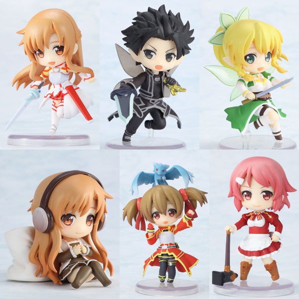 Tượng mô hình nhân vật Anime kirito asuna lefa phong cách chibi