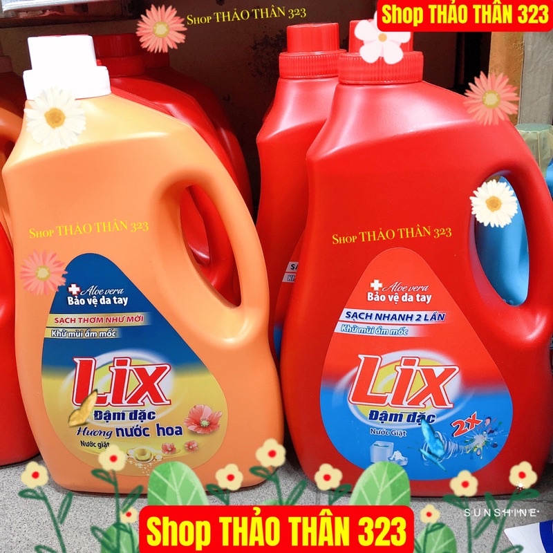 Nước Giặt Lix Đậm Đặc 3,6Kg Giặt Cửa Trên và Giặt Tay