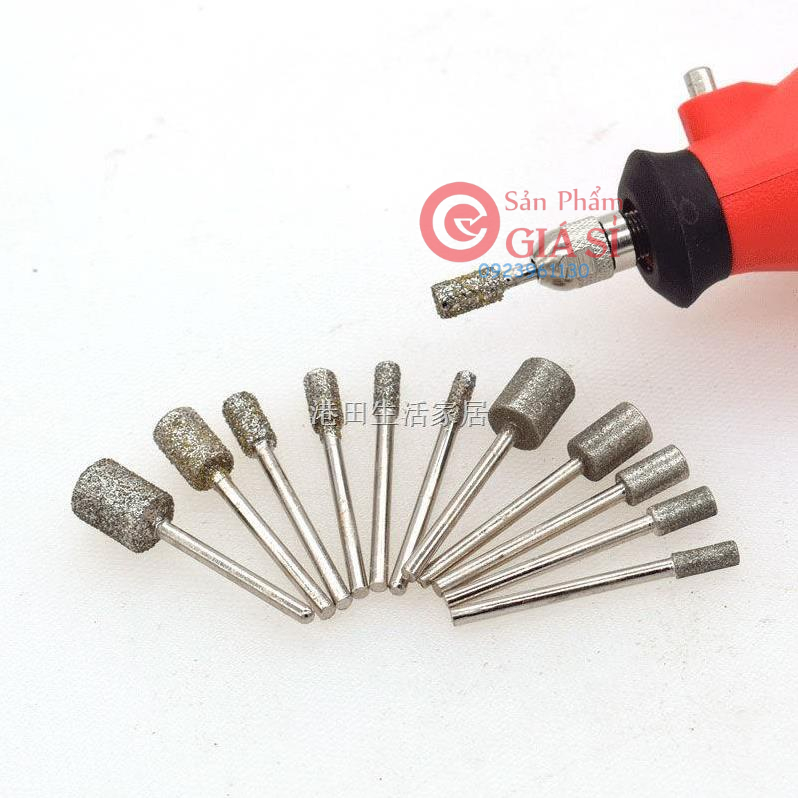 đầu mài kim loại hay đầu mài kim cương hình trụ trục 3mm đủ kích cỡ ❤️freeship❤️