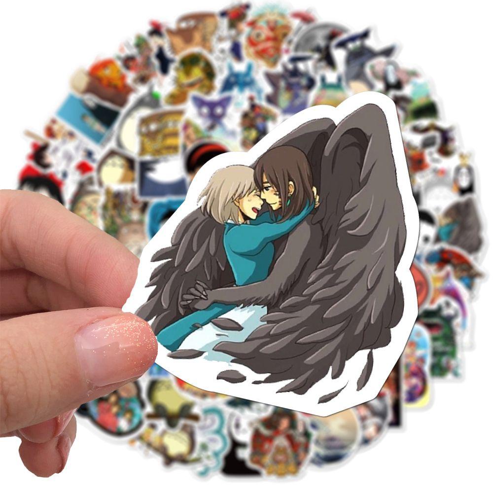 ELEGANT Miếng Dán Trang Trí Laptop / Điện Thoại Tự Dính Họa Tiết Hoạt Hình Spirited Away Chống Thấm Nước