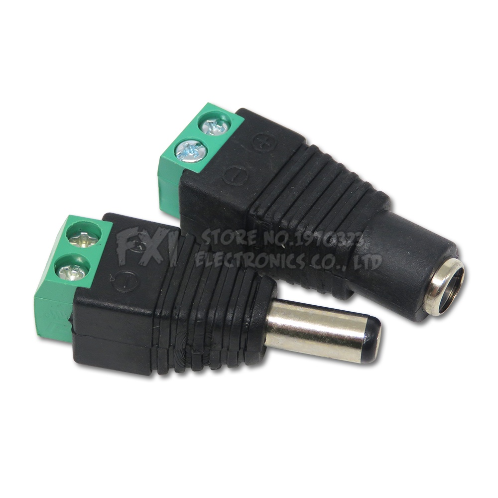 5 Đầu Nối DC Đực Và Cái 5.5X2.1Mm 5.5 * 2.5MM 12V 24V Cho CCTV 5.5x2.1 2.5