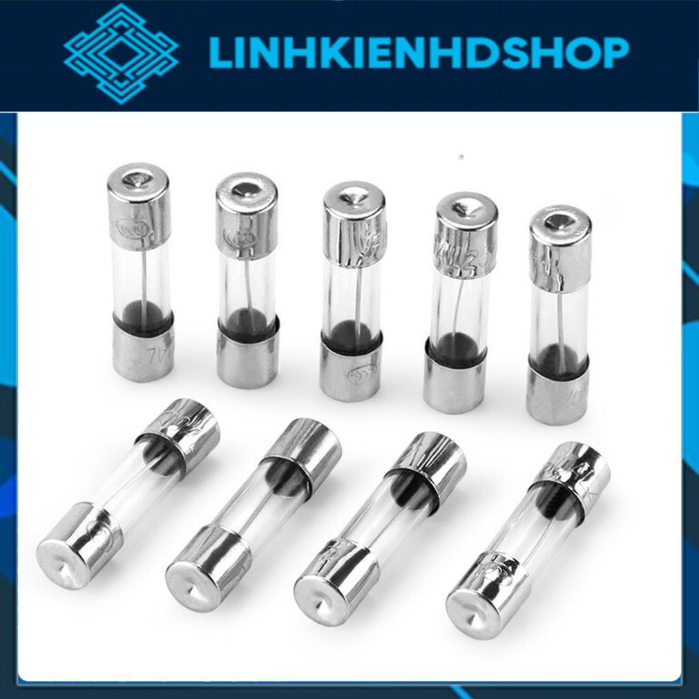 Bộ 5 cầu chì ống thủy tinh 6x30mm đầy đủ các dòng