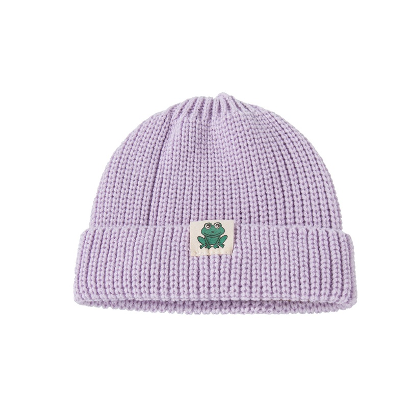 Mũ Beanie Dệt Kim Màu Trơn Mềm Mại Giữ Ấm Mùa Thu Đông Cho Bé Trai Bé Gái
