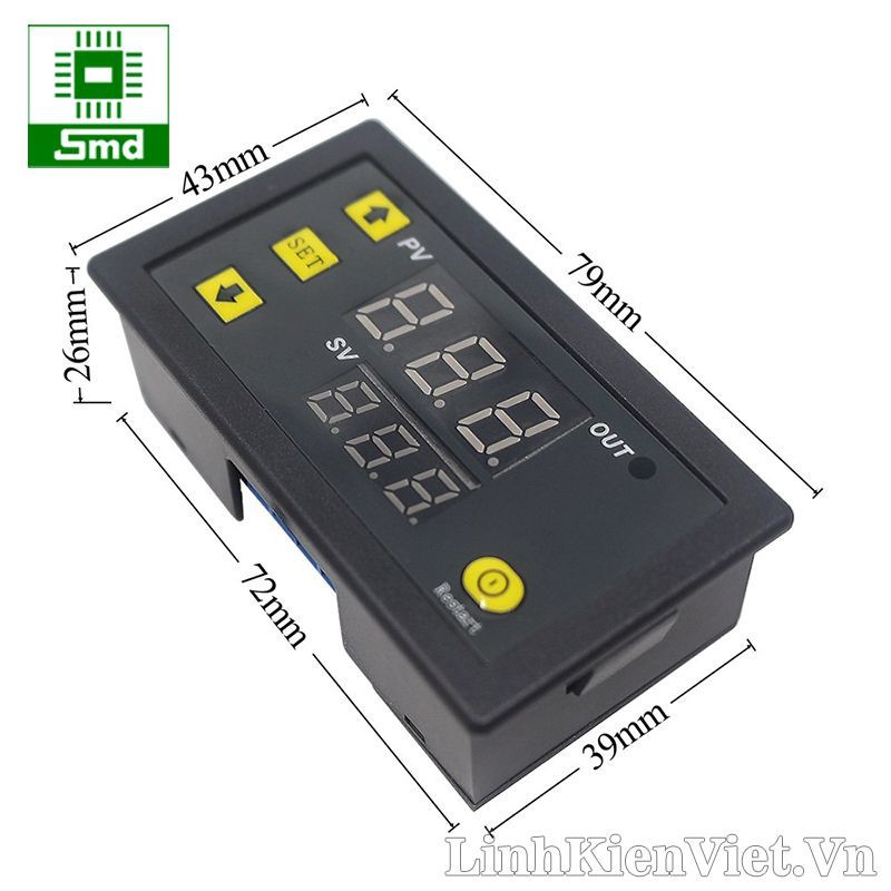 Thiết bị Điều khiển nhiệt độ W3230 temperature control 12V 24V Cảm biến nhiệt bật tắt điều khiển quạt, máy ấp trứng sấy