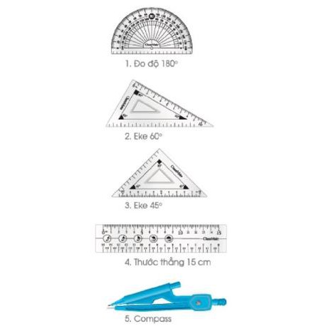 Bộ thước 5 món Classmate CL-RS104