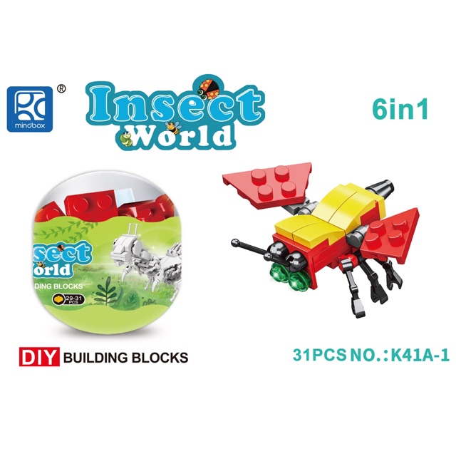 LEGO BỘ LẮP RÁP THẾ GIỚI CÔN TRÙNG INSECT WORLD 6TRONG1 179 CHI TIẾT