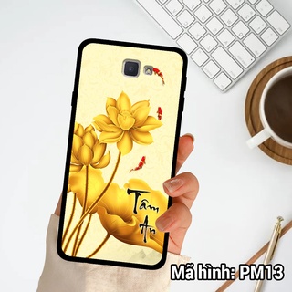 Ốp điện thoại Samsung J5 PRIME/J7 PRIME/J4 PLUS chất liệu KÍNH tráng gương in hình hoa sen phong thủy ,ốp lưng bền đẹp