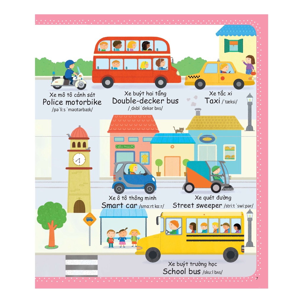 Sách Cuốn Sách Từ Vựng Đầu Tiên Của Tôi - My First Word Book- Phương Tiện Giao Thông - Vehicles