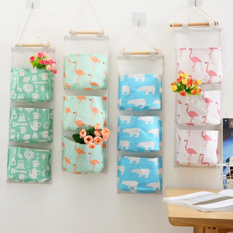Túi Vải Treo Tường 3 Tầng Đựng Đồ Tiện Dụng