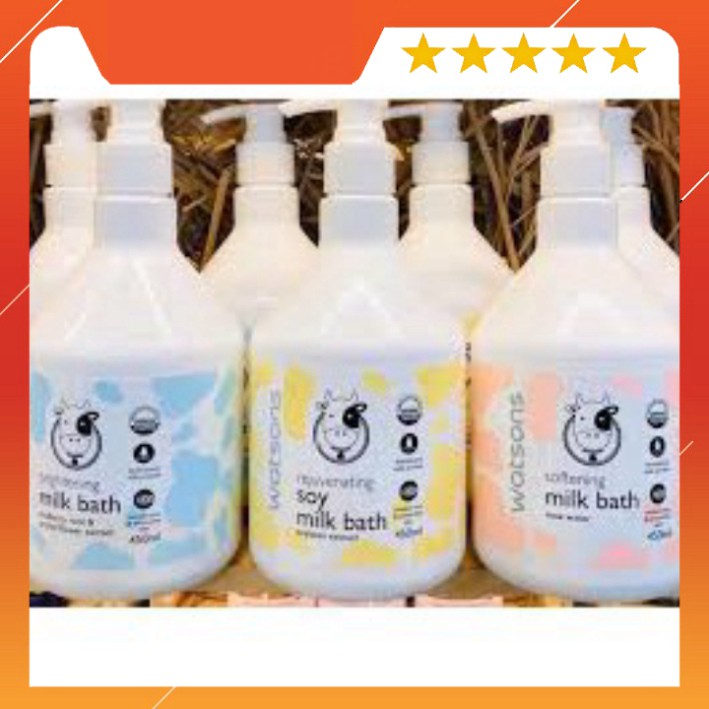 Sữa Tắm Bò Trắng Da Watsons Milk Bath Thái Lan 450ml