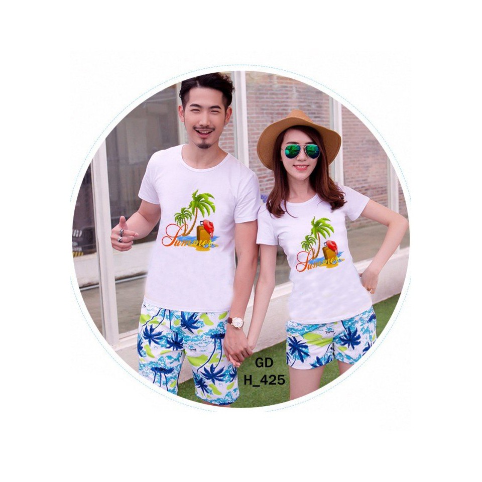 đồ đi biển gia đình-sét gia đình đi biển-bộ gia đình đi biển-bộ gia đình 4 người chất cotton mịn mát