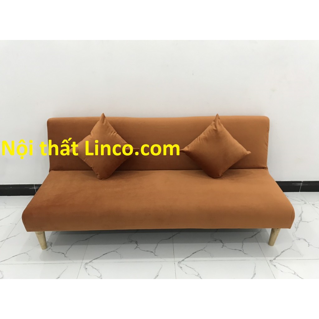 Ghế dài sofa giường vải nhung sofa salon bed giá rẻ phòng khách nhỏ băng mini 1m7 Nội thất Linco HCM